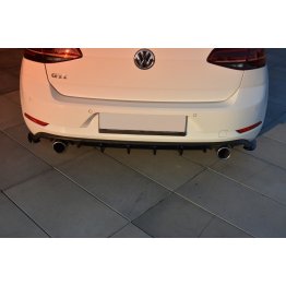 Диффузор заднего бампера Вар2 на Volkswagen Golf VII GTI рестайл